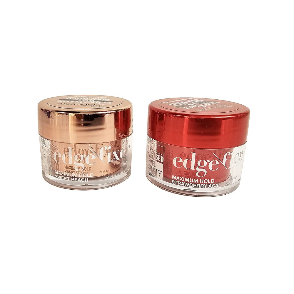 Kiss Colors & Care Edge Fixer Sweet Peach Strawberry Acai 1.01 oz Bundle of 2